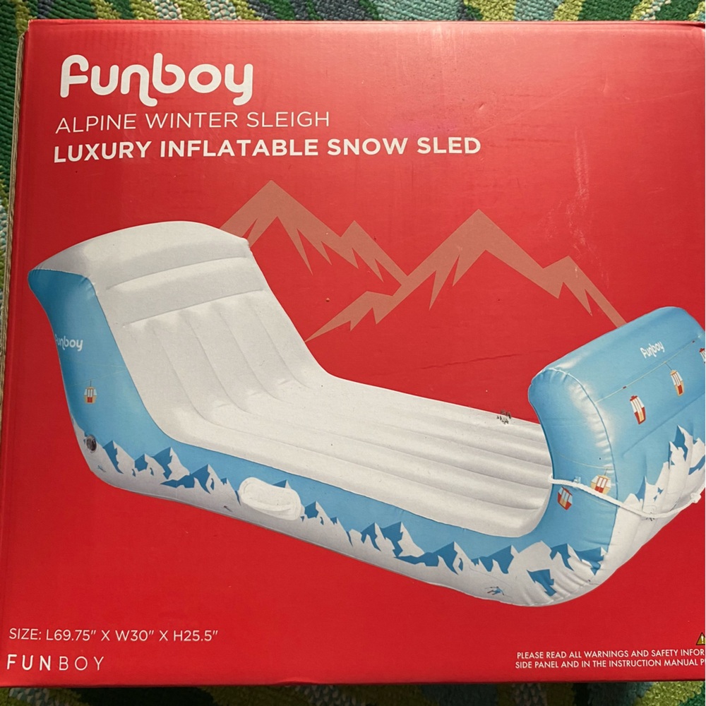 Funboy Blue Inflatable Snow Sled